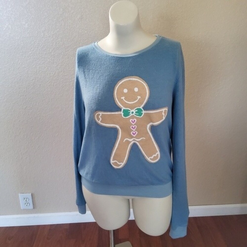 Dream Scene Gingerbread Cookie Pullover Sweater Sweatshirt L New